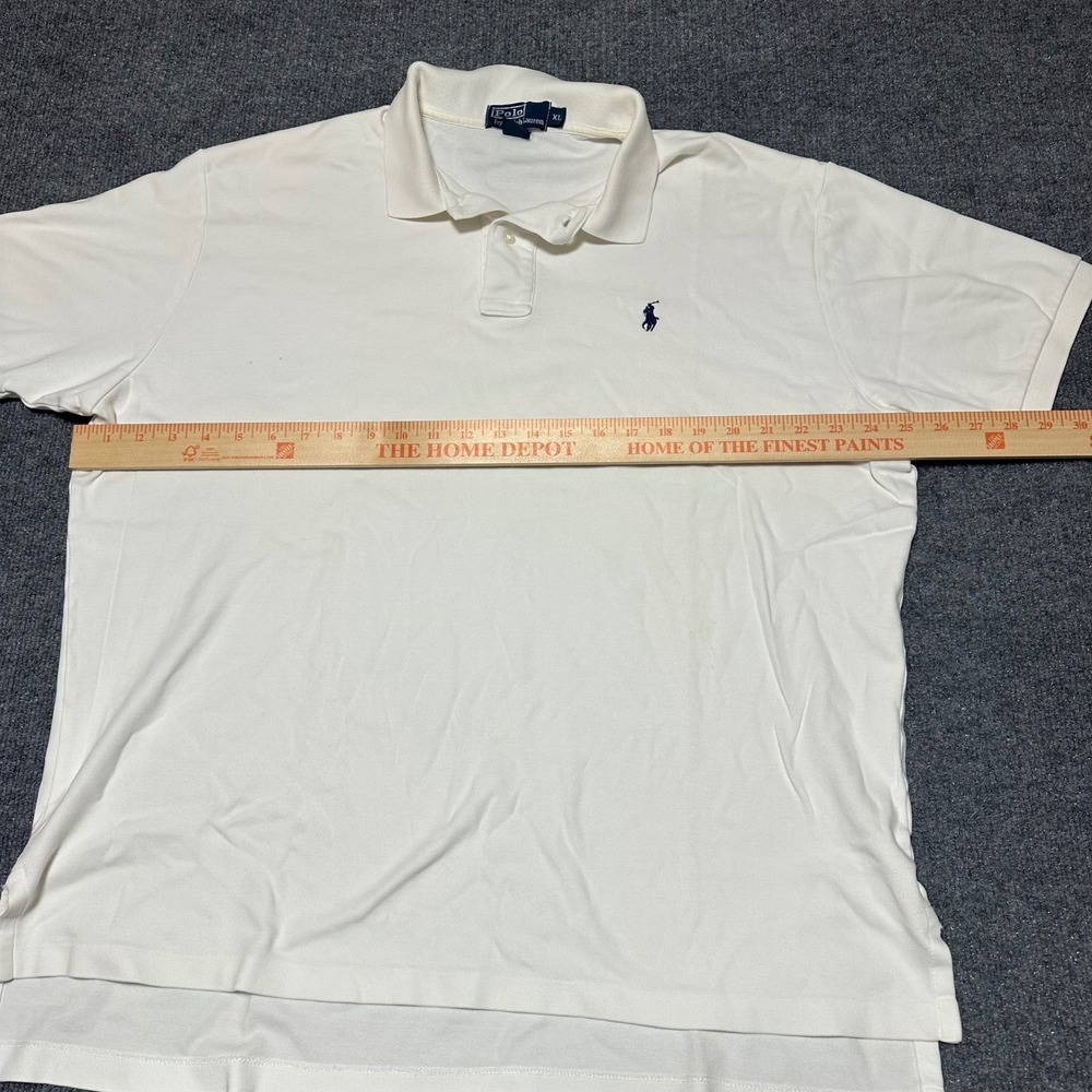 Polo Ralph Lauren Mens XL White Short Sleeve Cotton Pony Logo Polo Shirt - Picture 5 of 6